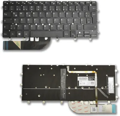 Produktbild von Tastatur für Dell XPS 13 9343 13 9343 9350 9360 Inspiron 7347  7348 DE mit Backlight