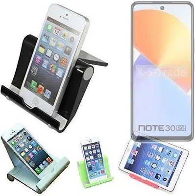 Produktbild von K-S-Trade Handy-Ständer kompatibel mit Infinix Note 30 5G faltbarer Tischständer Smartphone Tablet Halterung Reise