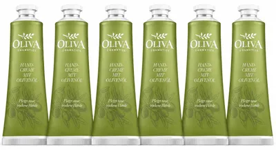 Produktbild von Oliva cosmetics Handcreme mit Olivenöl, 6 x30 ml