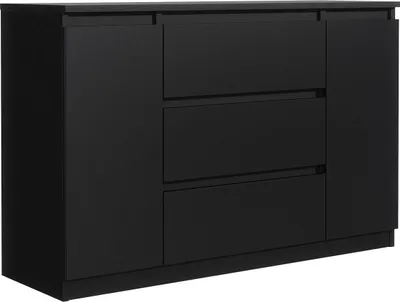 Produktbild von Kommode Juno 3 Schubladen 3 Farben. Variante: Farbe Schwarz