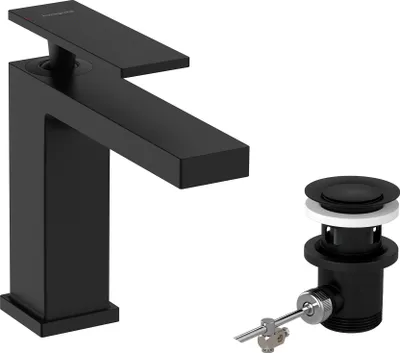 Immagine prodotto di hansgrohe Tecturis E Mitigeur monocommandé pour lavabo 110, saillie 144mm, avec garniture de vidage, CoolStart, EcoSmart+, 73014670, 73014670