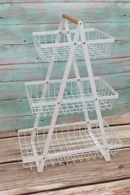 Produktbild von Famanu Obstschale 3-stufig - Weiß, quadratisch