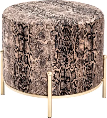 Produktbild von HAKU Sitzhocker gold, Motiv - MDF, Metall, Textilgewebe, B/H/T: 48x40x48 cm