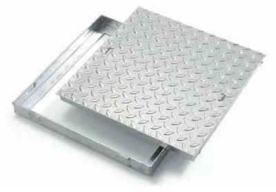 Obrázok produktu pre Zavíracie puzdro z plechu s oceľovým rámom, pozinkované, rozmer 25x25