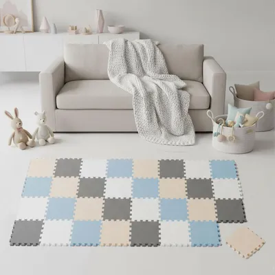 Produktbild von 36 Teile Spielmatte Baby Puzzlematte 30x30 Krabbelmatte Bodenmatte Kinderzimmer