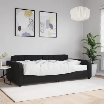 Immagine prodotto di vidaXL Divano letto con materasso Nero 100x200 cm Velluto
