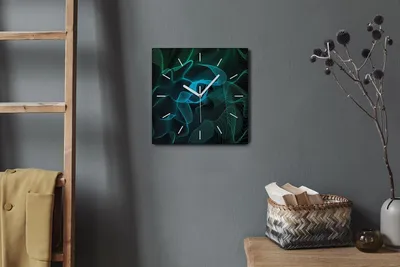 Produktbild von Coloray Hodiny Unikátní 30x30 cm  Tiché hodiny Pro obývací pokoj a kuchyň Nástěnné hodiny Plátno Bílé ručičky hodin - Grafická vizualizace