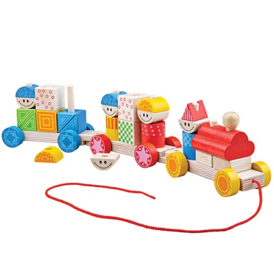 Obrázok produktu pre Bigjigs Detský drevený vláčik s montážou
