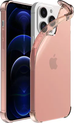 Image de Smartphonica iPhone 12/12 Pro
  housse transparente en silicone antichoc avec bumper - Rose clair