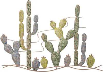 Image de Mauro Ferretti décoration murale cactus 90x2,5x64 cm multicolor