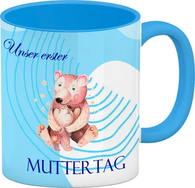 Produktbild von Unser erster Muttertag Kaffeebecher Hellblau
