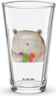 Produktbild von Mr. & Mrs. Panda Tumbler Bär Gefühl - Transparent - Geschenk, Verrückt, Teddy, Cocktailglas, Glas, Durchgedreht, Longdrinkglas, Trinkglas, Bierglas, Wahnsinn