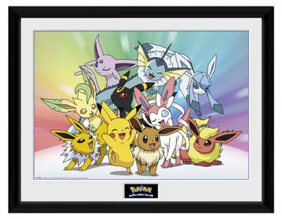 Produktbild von poster im Rahmen Pokémon Eevee 30 x 40 cm