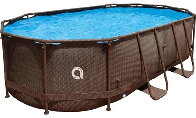 Produktbild von Ovaler Stahl-Super-Rattanpool 427 x 275 x 100 cm