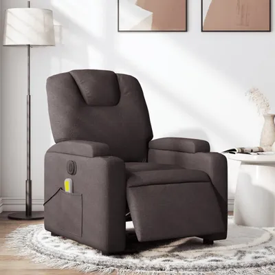 Produktbild von Massagesessel Fernsehsesel Elektrisch Dunkelbraun Stoff 3204361