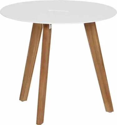 Produktbild von Alba Beistelltisch Ø50x45 cm Teakholz Couchtisch Kaffeetisch Wohnzimmertisch