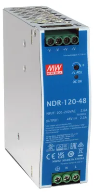 Produktbild von LevelOne 48V DC Industrie-Netzteil, 120W, DIN-Schiene,-20  +70 ℃