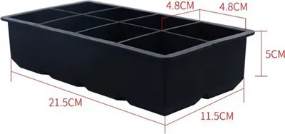 Produktbild von Silikon Eiswürfelform Große Eiswürfelformen Wiederverwendbar