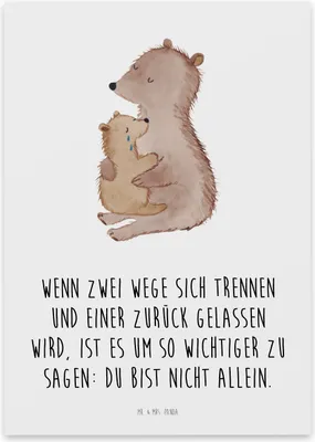 Produktbild von Mr. & Mrs. Panda Trauerspruchkarte Bären mit Kind Weinen - Weiß - Kondolenzkarte, Beileid, Oma, Trauer, Opa, Beerdigung, gedenkkarte, Abschiedskarte, Beileidskarte, Karte