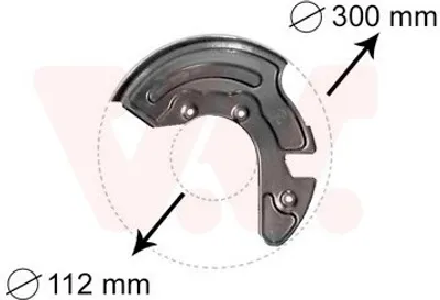 Produktbild von VAN WEZEL Spritzblech Bremsscheibe für VW PASSAT Variant (3B6) Vorne Rechts 0323372 Ankerblech