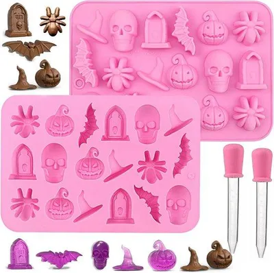 Zdjęcie produktu dla Silikonowe dekoracje na Halloween, zestaw 2 sztuk
