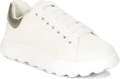 Produktbild von Geox Mädchen Sneaker J PUFFYPOP GIRL Beige, geschnürt, RESPIRA-Technologie, Sohlenhöhe max. 4 cm