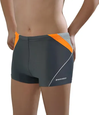 Produktbild von Sesto Senso Jungen Badehose – eng anliegende Schwimmshorts BD 632 – Schwimmhose Kinder 8 Jahre 128 – Graphit