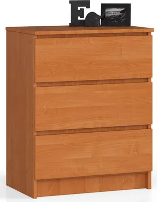 Obrázok produktu pre Komoda 60 cm s 3 zásuvkami, príborník, skriňa, výška 77 cm, hĺbka 40 cm