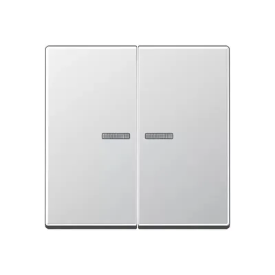 Produktbild von Jung Wippe mit Lichtleiter für KNX Taster 2fach, Duroplast lackiert, Serie A, aluminium A102KO5AL