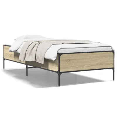 Obrázok produktu pre Dubový rám postele Sonoma 90x200 cm materiál na báze dreva a kovu