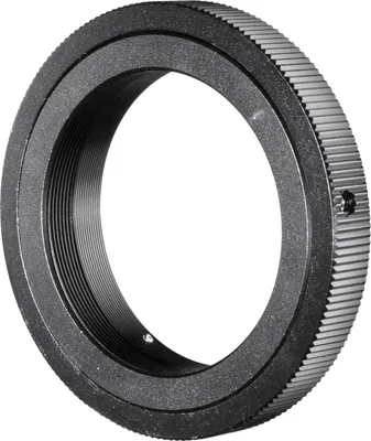 Produktbild von Walimex T2 Adapter kompatibel mit Nikon MF - 60 x 60 x 6 mm - Adapterring manueller Fokus, einfache Handhabung, Objektiv-Anschlussring für viele Modelle