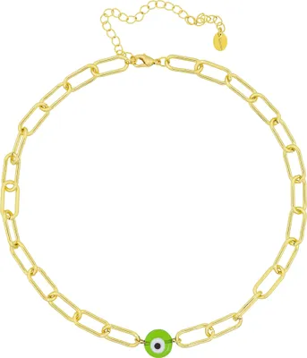 Produktbild von Fashionbox Kette Messing 38+10cm grün 449050026-1
