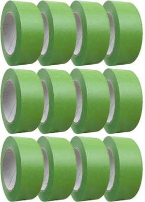 Obrázek produktu pro 12 rolí jemné krepové pásky Profi+ zelené 50 mm x 50 m