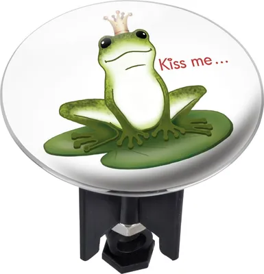Produktbild von Wenko 21249100 Waschbeckenstöpsel Pluggy Xl Kiss Me - Abfluss - Stopfen, Messing, Kunststoff, Durchmesser 6,2 X 6,5 - 9,5 Cm