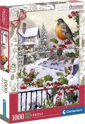 Immagine prodotto di Puzzle CLE 1000 ChristmasColl.Robin_Holly 81501
