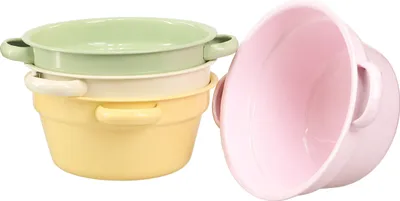 Produktbild von Metallschale Deko Pastell 17cm 4er Set Henkel Schüssel, 4 Stück