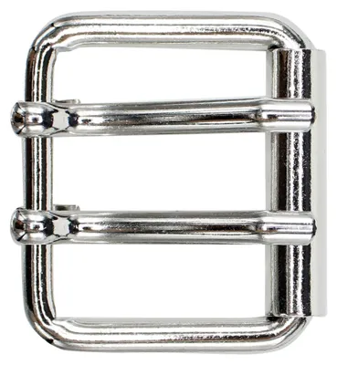 Produktbild von FRONHOFER klassische Gürtelschnalle silber, Doppeldornschnalle, silber, 4 cm