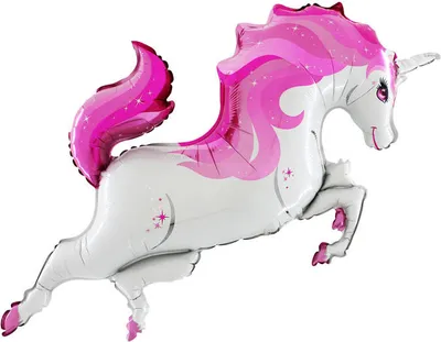 Produktbild von Einhorn-Folienballon - 120 cm, Rosa
