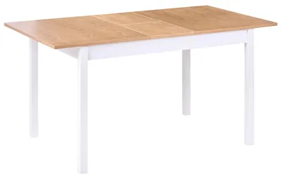 Produktbild von BELIANI Esszimmertisch Hellbraun / Weiß Kiefernholz 120 / 150 x 80 cm Butterfly Auszug Ausziehbar Esszimmer Küche Ausziehtisch Küchentisch