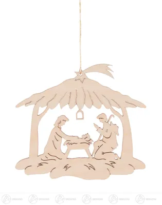 Produktbild von Baumschmuck Behang Christi Geburt  Höhe ca 9 cm NEU