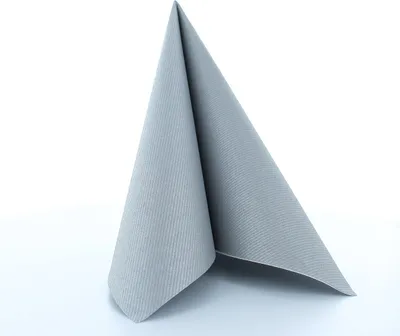 Produktbild von Airlaid Serviette Silber, 40 x 40 cm, 50 Stück - Mank