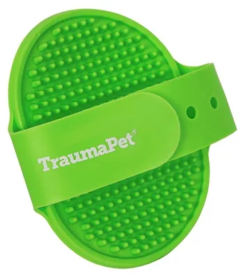Imagen del producto de Cepillo de masaje de silicona TraumaPet para perros y gatos