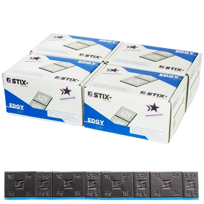 Obrázok produktu pre 400 kusov, tenké lepiace závažia "Edgy", hmotnosť 60 g (5 + 10 g), celkom 24 kg, určené pre hliníkové disky, pozinkované, čierne