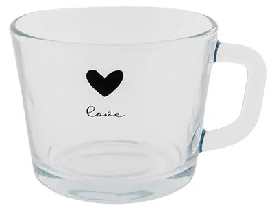 Immagine prodotto di Bicchiere da tè Clayre & Eef 450 ml cuore di vetro