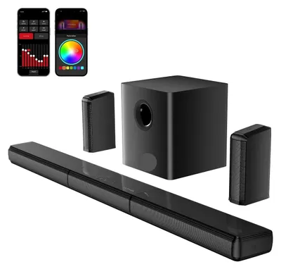 Immagine prodotto di Soundbar - 7.1 canali - Soundbar con subwoofer - 3 in 1 - 410W - Soundbar per TV - Bluetooth - Rimovibile - Nero