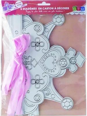 Produktbild von 6 Prinzessin Tiara mit Bändern