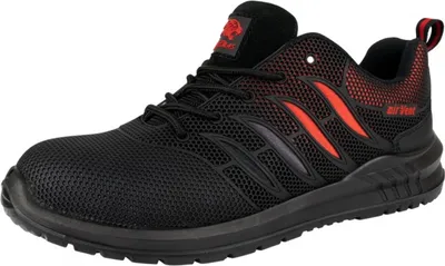 Produktbild von Arbeitsschuhe AIRVENT atmungsaktive Sicherheitsschuhe SB schwarz/rot 43