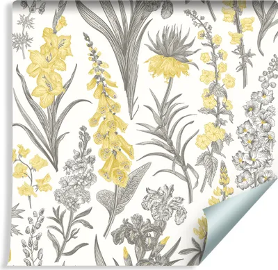 Produktbild von 10m VLIES TAPETE Rolle Natur Schüne Vintage BLUMEN XXL