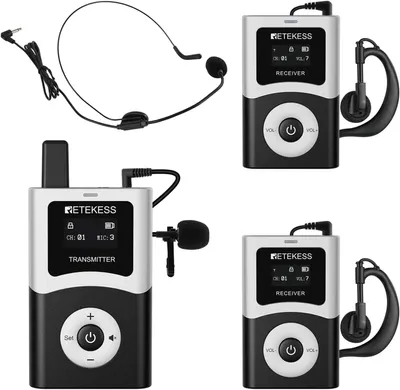 Produktbild von Retekess T130U (T130 4rd) Tour Guide System, Tour Guide-Headsets, Audioguide, Digitale Übertragung in Hochauflösender Klangqualität
