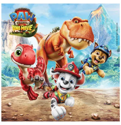 Produktbild von PAW Patrol Dino Movie Servietten 20 Stück, 33x33 cm, KI-generiertes Bild